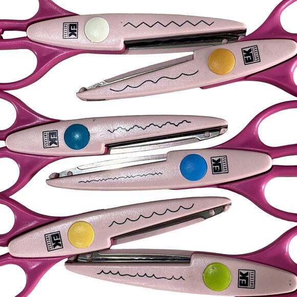 EK Success decorative crafting Scissors pink Set of 6 - Picture 3 of 3